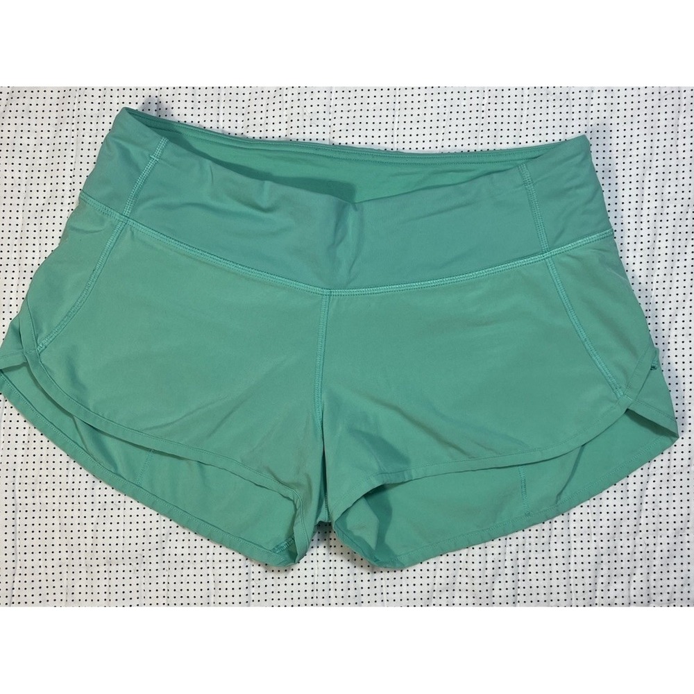 Lululemon Speed Up Mid rise Women Size 6 Mint Green 2.5"